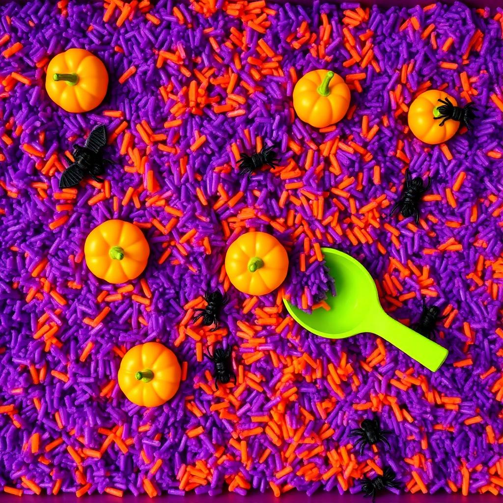 Halloween sensory rice